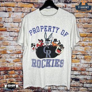 Vintage MLB Colorado Rockies Looney Tunes Shirt, Colorado Rockies Shirt, MLB Wor